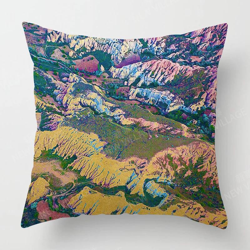 Nordic Fall Home Decor Autumn Throw Pillow Case Sofa Cushion Cover Modernplant Green Leaf