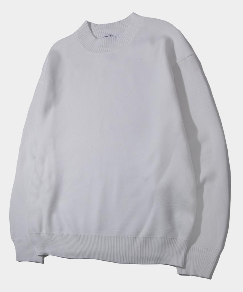 PLACESTUDIOMAN Daily Minimal Round Crew Neck Loose Fit Long Sleeve Knit_4 Colors