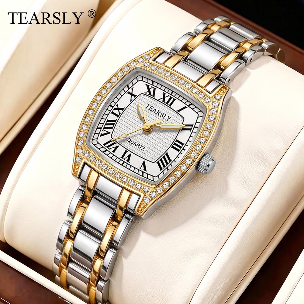Women's Retro Quartz Watch: Diamond Inlaid, Waterproof & Luminous