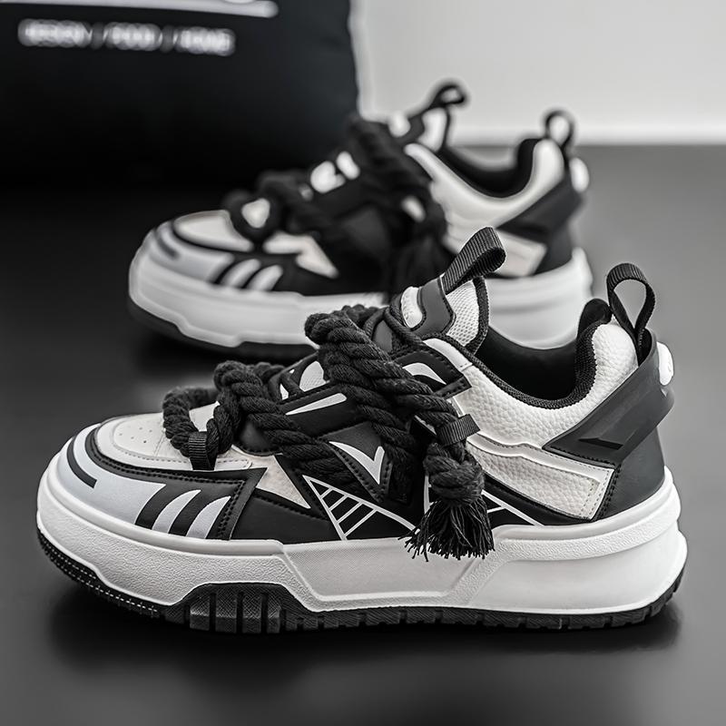 

Персоналізовані кеди на шнурівці з пенькової мотузки, чоловічі, модного яскравого кольору, молодіжні, повсякденні, взуття для хліба, на платформі, студентські спортивні туфлі 44