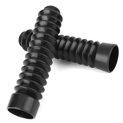 Ceous Matte Film, Strong Toughness, Resistant To Deformation Rubber Front Fork Cover Gaiters with 3 Folds, for Motorcycle Bike