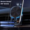 Air Vent Magnetic Phone Wireless Charger Holder Car 360° Rotation RGB/LED Stand For Magsafe iPhone 16 15 14 13 12 Fast Charging