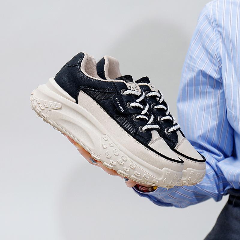 Mesh Low-Top Dad Shoes Women's Spring New Breathable Student Sports Height Increasing Leisure