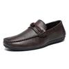 Fashion High Quality Leather Men Casual Shoes Italian Luxury Brand Mens Loafers Breathable Formal Mens Dress Shoes Slip-on Driving Shoes
