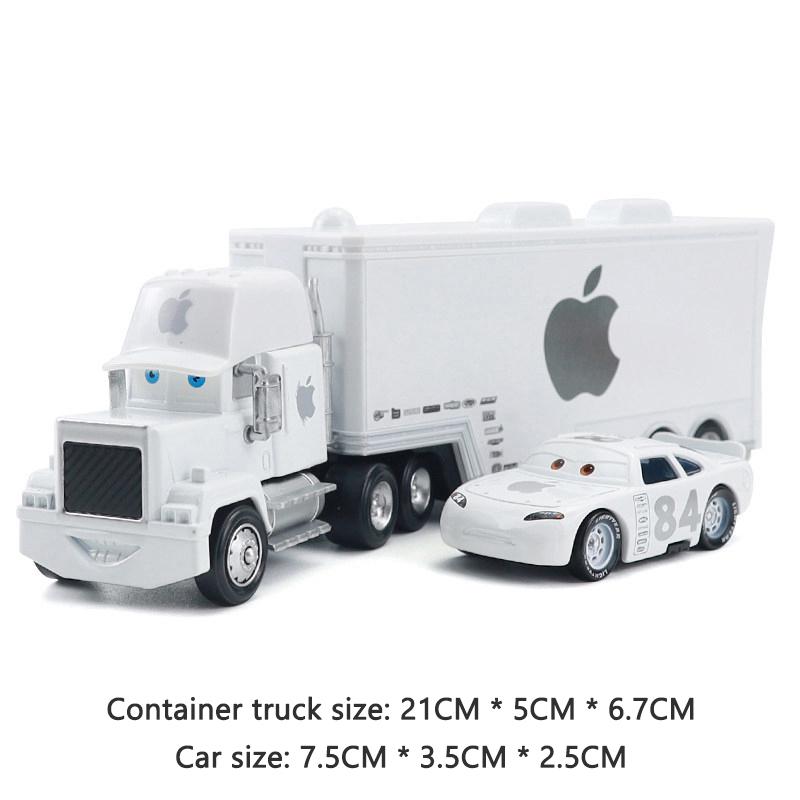 Pixar Cars Truck Sage VanDerSpin Model Car 1/55 Die Casting Container Trucks Racing Toys Children's Birthday Gifts Collectibles
