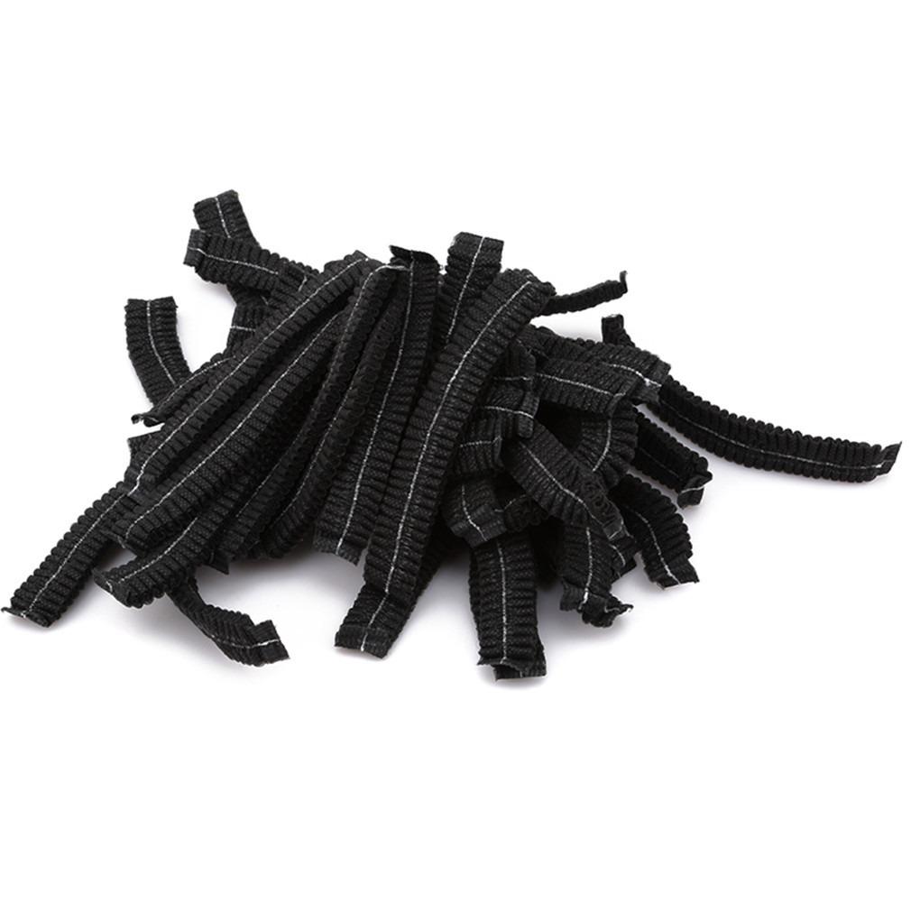 100 teile/paket Einweg Haar Kopf Abdeckungen Net Bouffant Staubdicht Anti Staub Kappen Atmungsaktiv Dusche Bade Hüte Küche