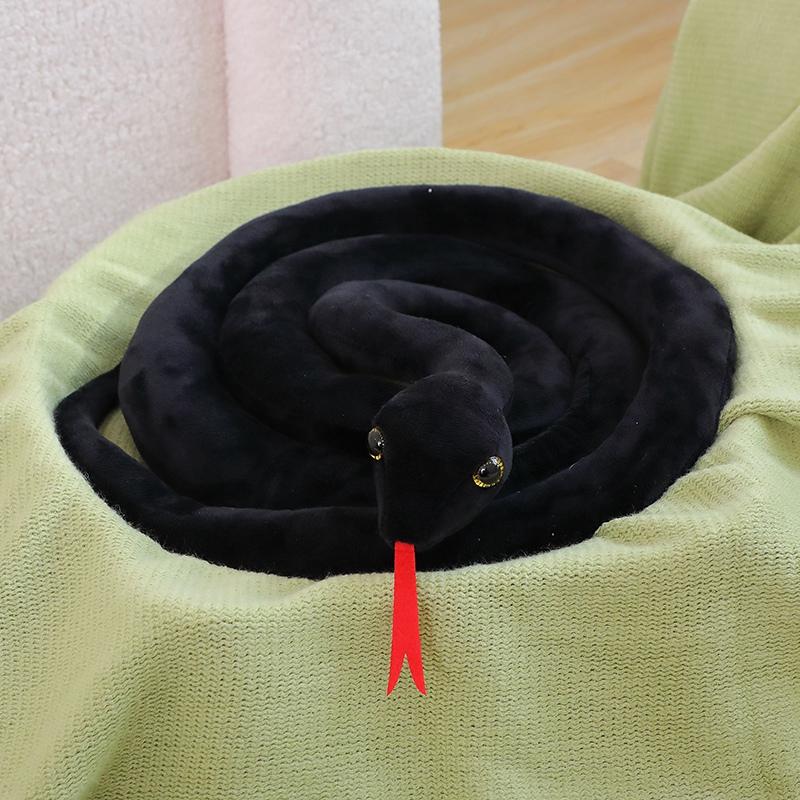 Simulation Giant Python Plush Toy Long Snake Yellow Orange Green Python Plush Toy Decorated House Holiday Decoration Trick Props
