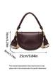 2026 Fashiable and casual hand-held saddle bag, versatile for commuting, single shoulder crossbody bags Bolso