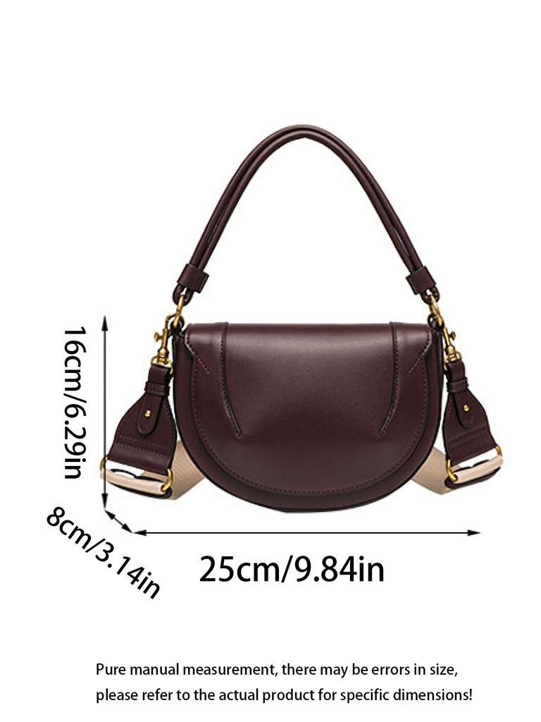 2026 Fashiable and casual hand-held saddle bag, versatile for commuting, single shoulder crossbody bags Bolso