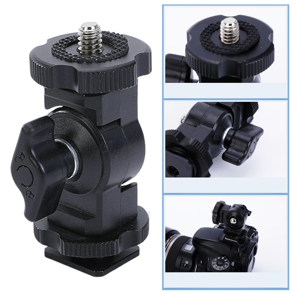 Aluminum Cold Shoe 1/4 Screw Mount Arm for DSLR Camera Monitor Microphones Video Light Clamp For Video Recording