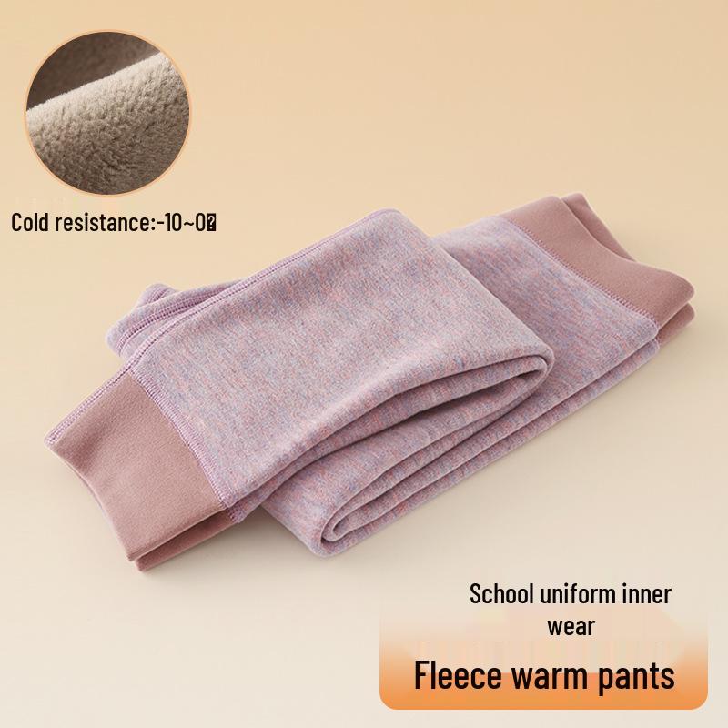 Leggings d'hiver doublés polaire pour enfants - Pantalons chauds en coton pour garçons et filles