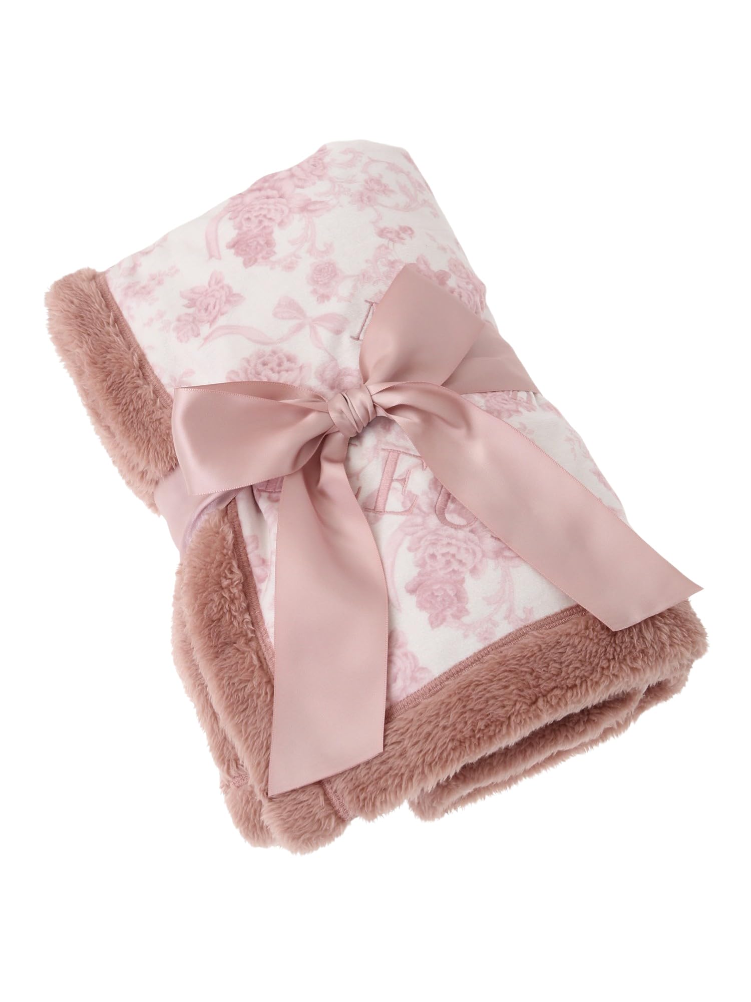 

Maison de Fleur Women s Toile de Jouy Blanket, Pink