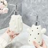 Light luxury cactus ceramic hand soap dispenser bottle for home and hotel bathroom suitable for shampoo and shower gel bottles