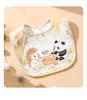 Waterproof U-Shaped Cartoon Baby Drool Bib - Pure Cotton Feeding Bib for Newborns
