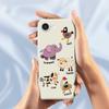 For iPhone 16e Case Five Animals Pattern Printing Straight Edge TPU Phone Back Cover