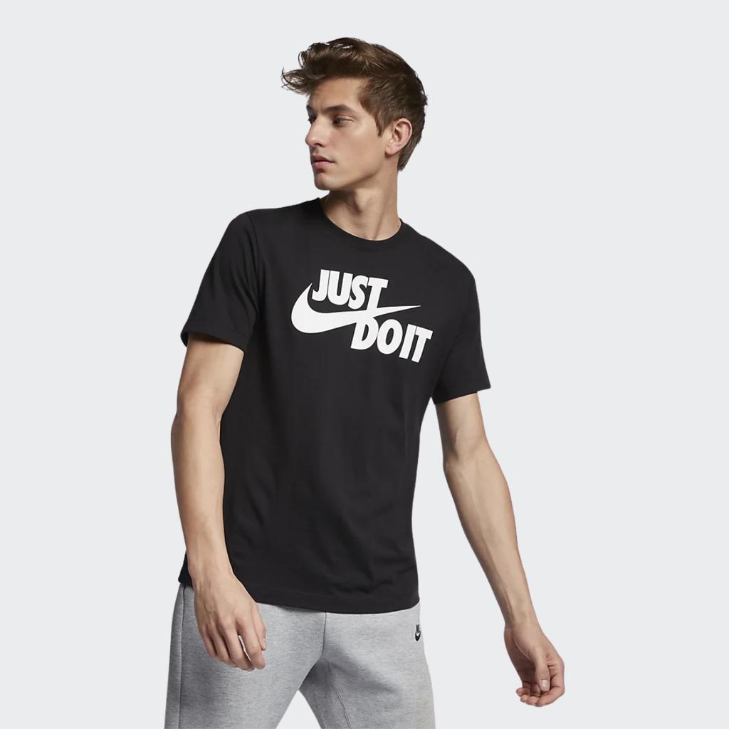 Nike Just Do It Print Sports Crew Neck Short Sleeve T-Shirt Men Tops Black 891864-010