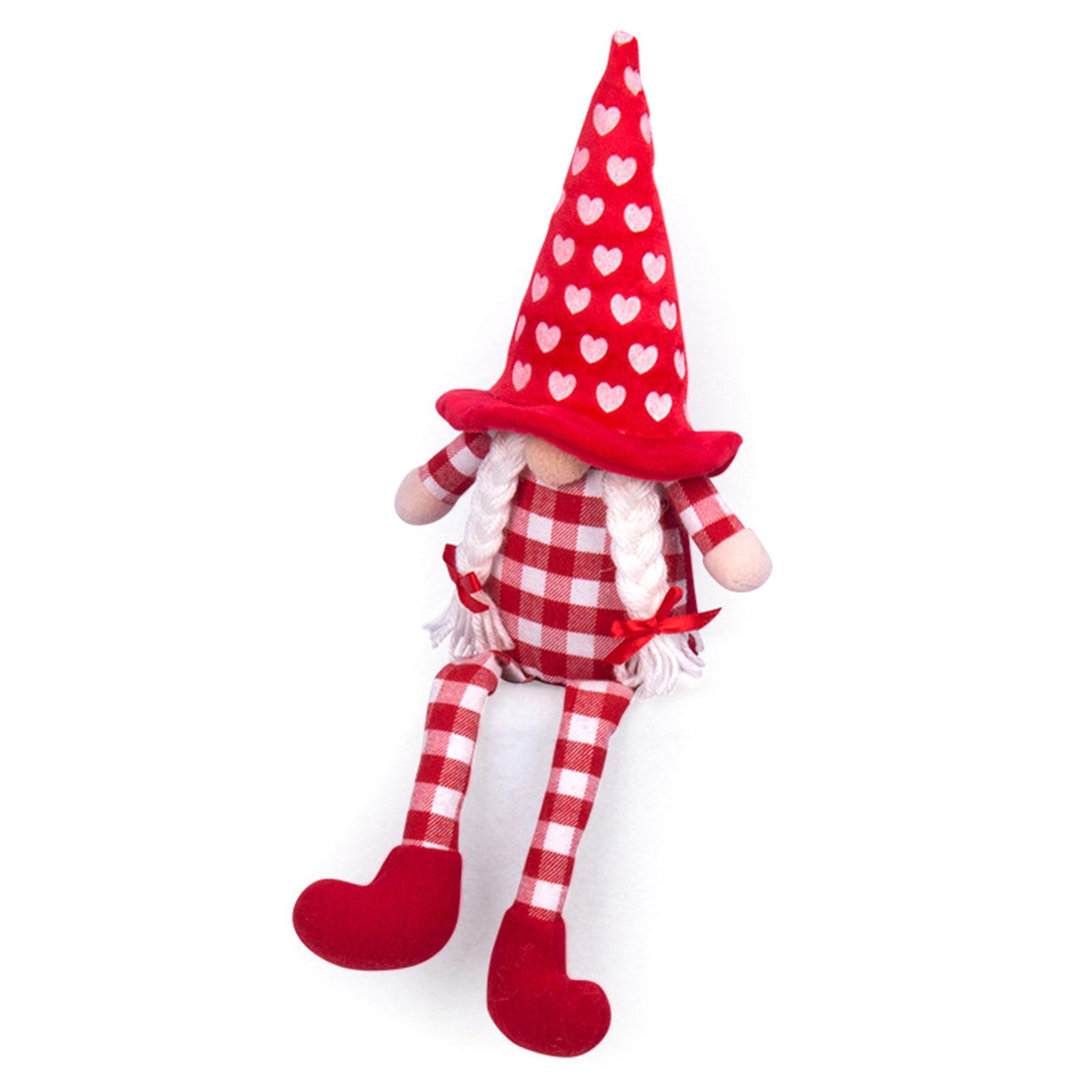 Valentines Day Gnome Heart Sitting Faceless Doll Scandinavian Tomte Decorations Swedish Gnomes Dwarf Figurines Gift