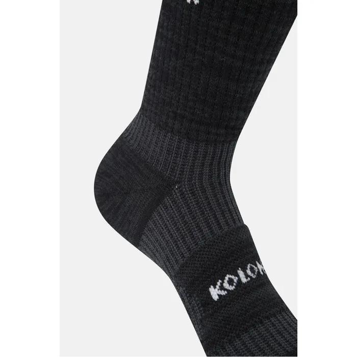 Unisex Hiking Compression Crew Socks QELAX26111BLK