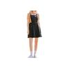 FILA Solid Color Loose Waist Drawstring Fashion Casual Sleeveless Dress Women dresses Black F11W229312F-BK