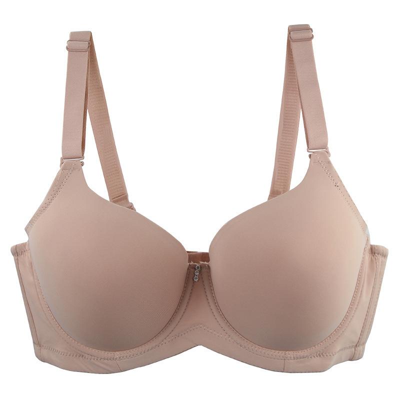 Hot Sale Thin Cup Large Size Bra Glossy Anti-sagging Bra Gathered with Steel Rim Thin Bra