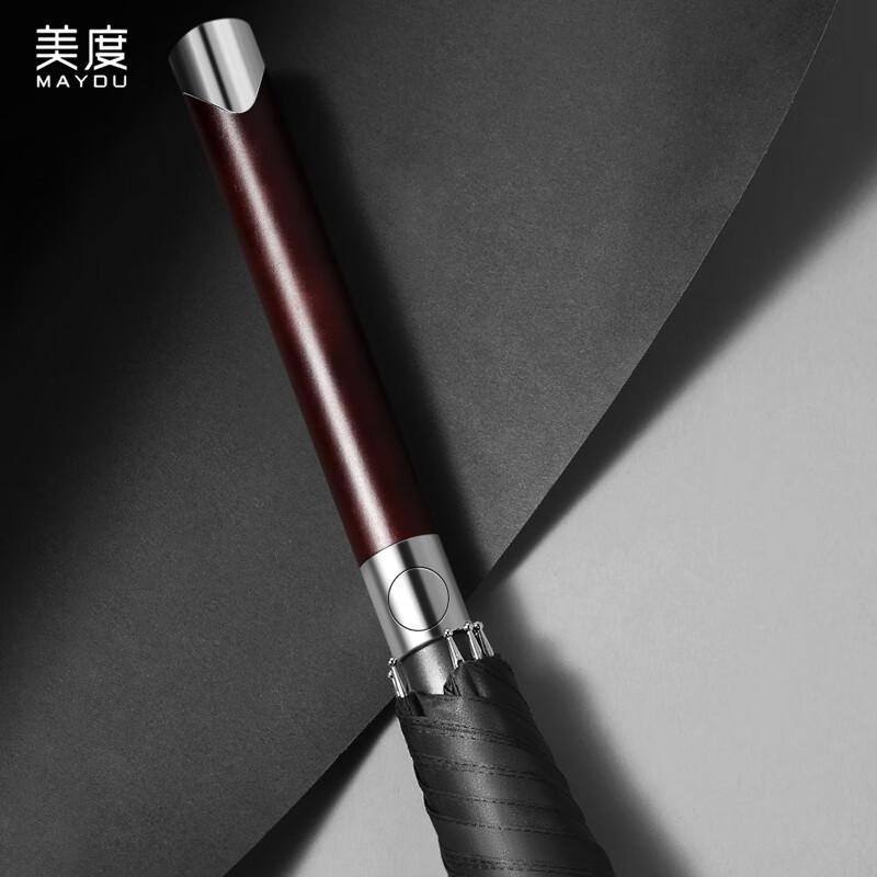 Meidu M1150 Automatic Open Solid Wood Handle All-Weather Umbrella