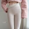 GUJIN Women's Wool Silk Blend Thickened High-Waist Thermal Leggings