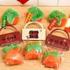 Keychain Soft Fluffy Decompression Pendant Thickened Fabric Persimmon Charm Plush Toy Backpack Keys Bags Car Decoration