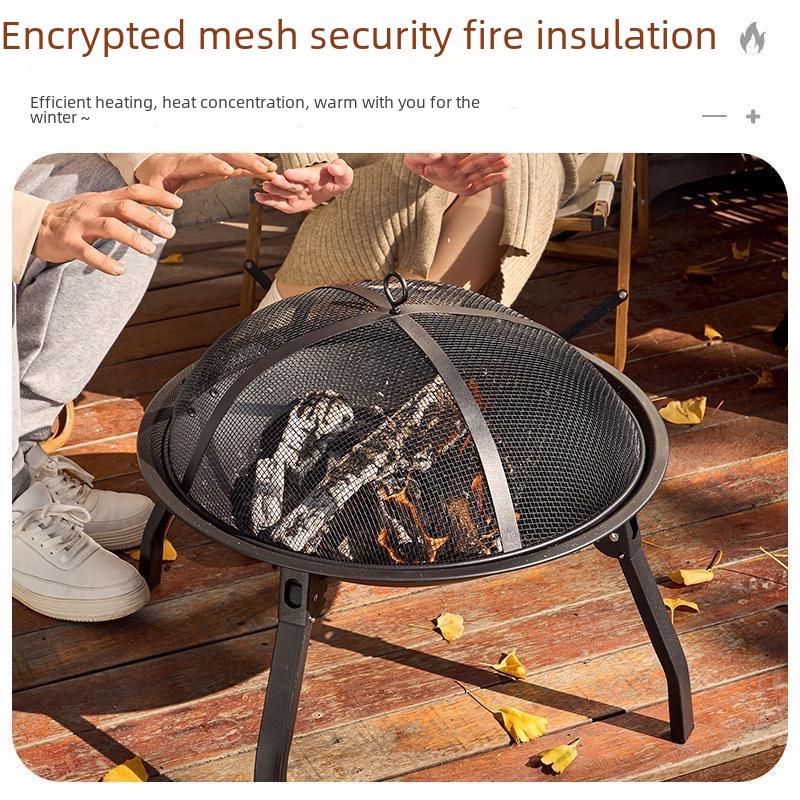 Portable Charcoal Stove: Indoor/Outdoor BBQ Grill & Heating Pot for Tea & Barbecue. Full Set Included.