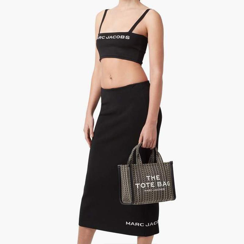 Marc Jacobs Monogram Fashion Print Tote Bag Unisex Tote Bags Brown H077M01RE21