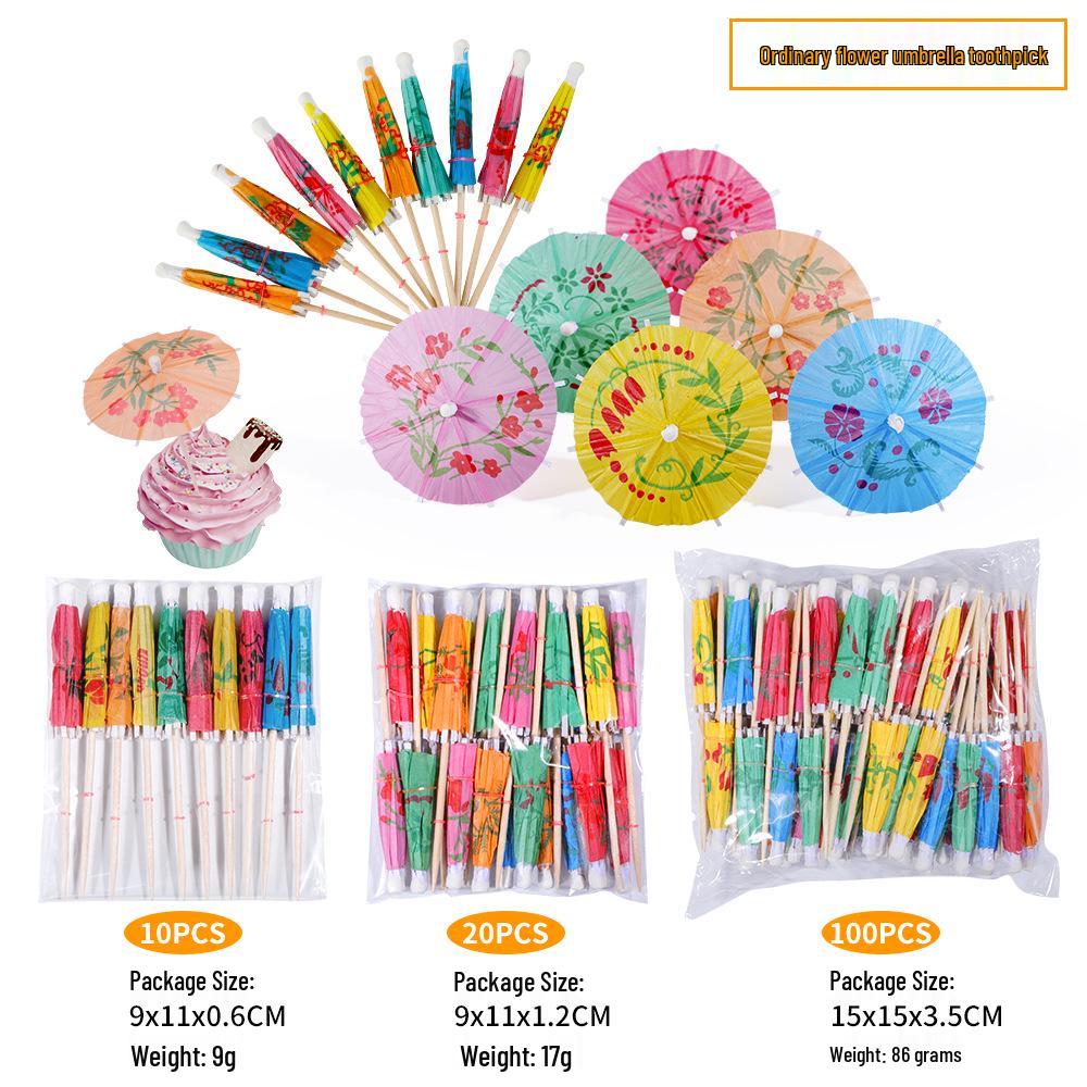 

Bar KTV s Cocktail Decoration: Fruit Skewers, Beverage Umbrellas & Drink Markers Pack of 10