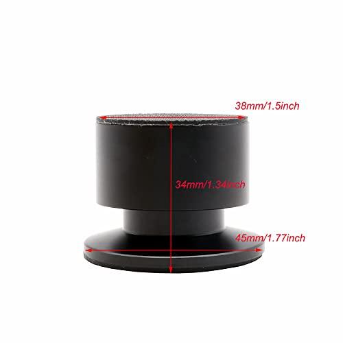 Flushbay Set of 4 Alloy and Brass Speaker Spike Insulators with Adjustable Height for Speakers, Improved Audio Quality (Black)