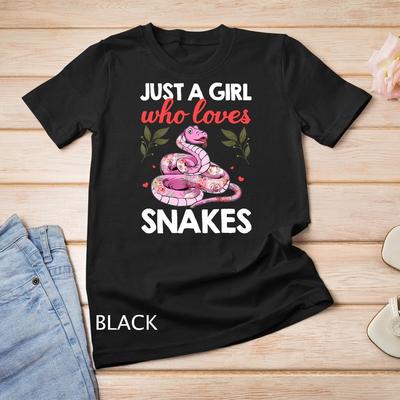 Schlangenliebhaber Kunst für Mädchen Königspython Koralle Reptil Unisex T-Shirt