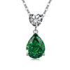 Jewelry Temperament Warm Sun Water Drop Necklace Ice Flower Cut Zirconium Platinum Plated 925 Silver Pendant Necklace