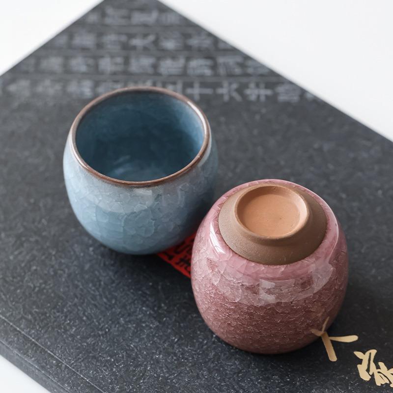 1pc crack medium cup dragon egg tea cup ceramic tea set teacup ice crack glaze guest cup kung fu teacup pair set