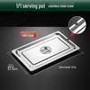 Rectangular Deep Stainless Steel Food Pan with Perforated Lid