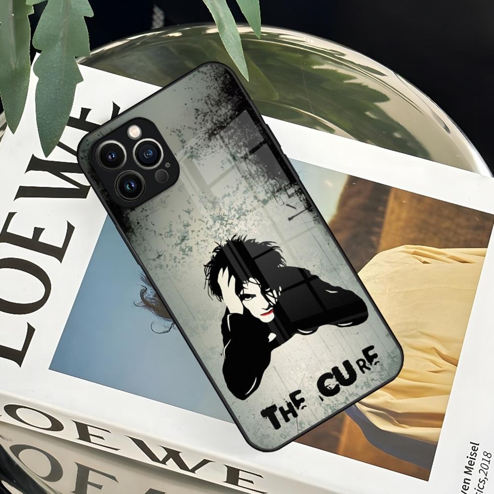 The Cure Robert Smith  Phone Case for Iphone 16 15 14 12 11 13 Pro Max Mini X Xr Xs Se 8 Puls glass Cover