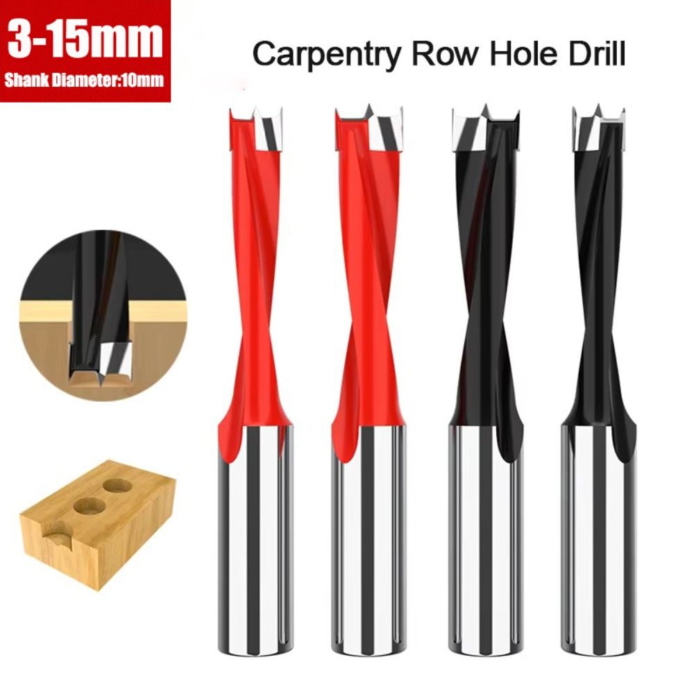 New 2 Flute Drill Bits 10mm Shank Left/Right Router Bits Carbide Wood Bits Wood Alloy