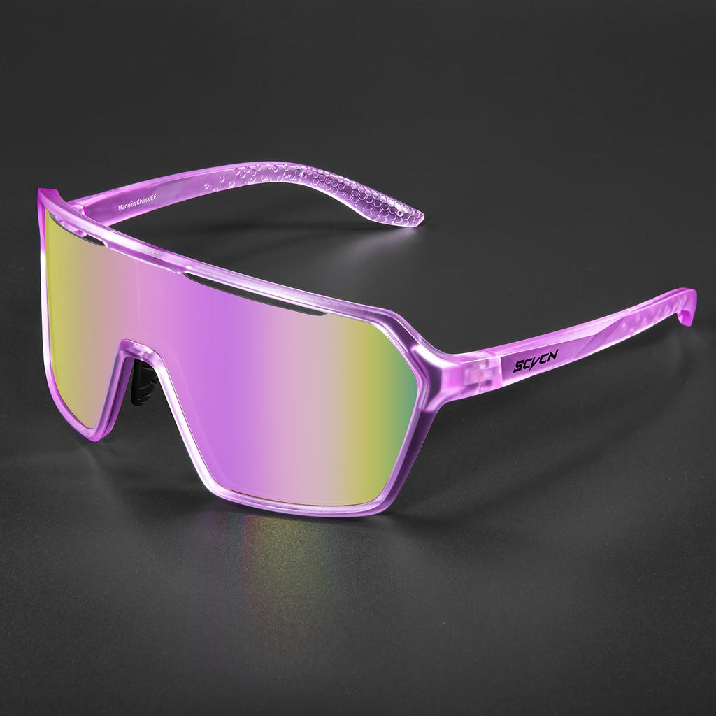 SCVCN Rosa Wanderbrille Fahrradbrille Sonnenbrille für Männer Photochrome Damen Mountainbike Radsportbrille UV400 MTB