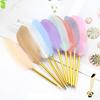 Retro Style Feather Quill Ballpoint Pen Wedding Gift Office School Supplies Kawaii Student Present Gift