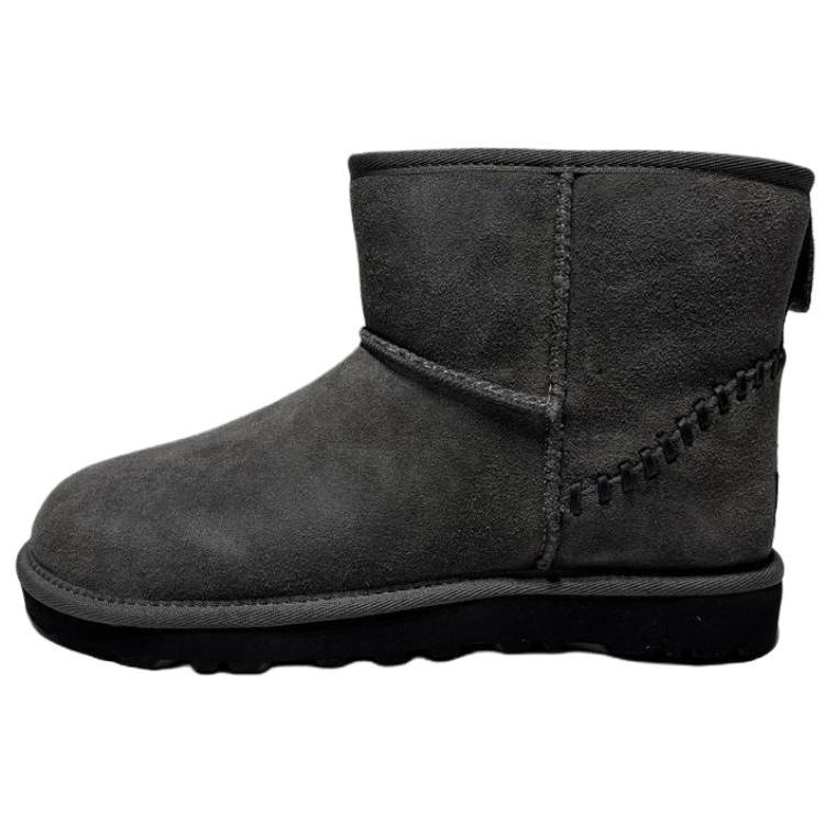 UGG Classic Mini Sheepskin Warm Versatile Slip-On Snow Boots Men Boots Charcoal 1115565-CHRC