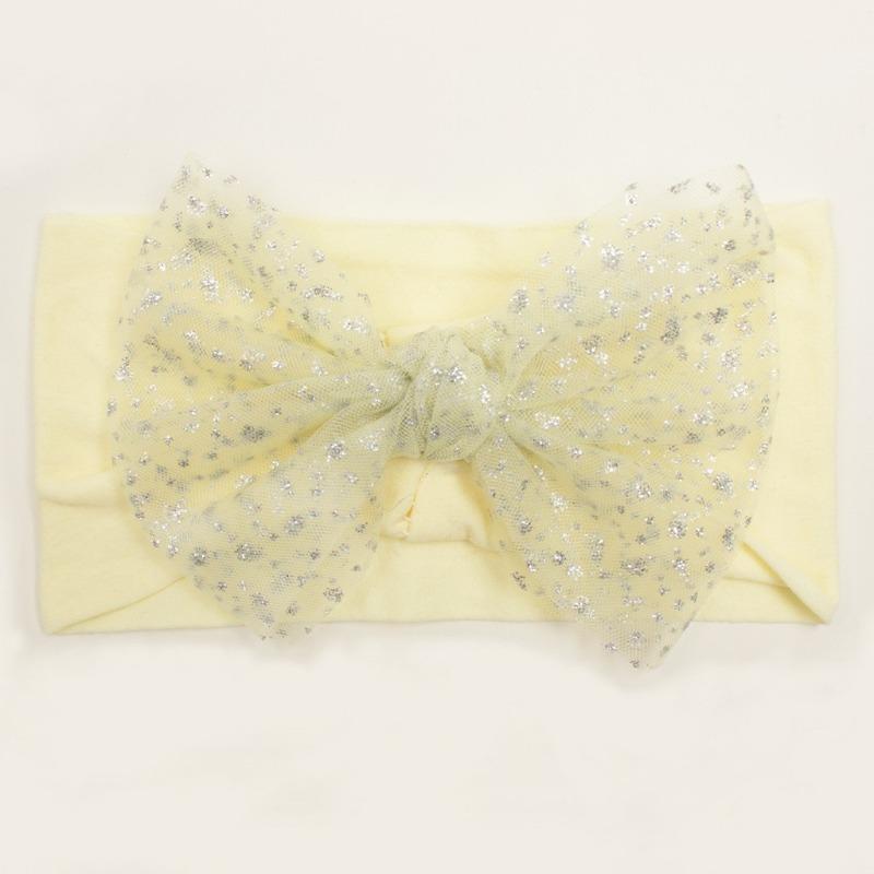 Summer New Baby Hair Accessories, Soft Nylon Mesh Bow Headband, Children's Seamless Headscarf Jewelry