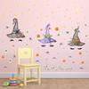 Lovely Halloween Stickers Cartoon Witches Pumpkin Children's Room Wall Decoration Pvc Wall Stickers Windows Paste Halloween Decorations