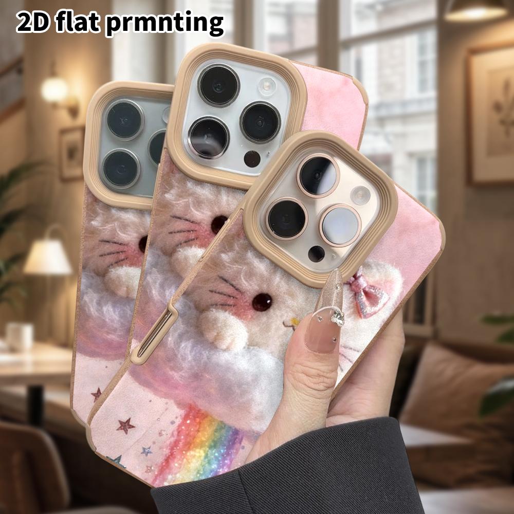 Phone Case: Lambskin 2D Flat Samsung Galaxy A34 A35 M05 M06 S20 S22 S21 FE Plus 5G Protective Case, Nebula Black Cat, Christmas and Halloween Gift