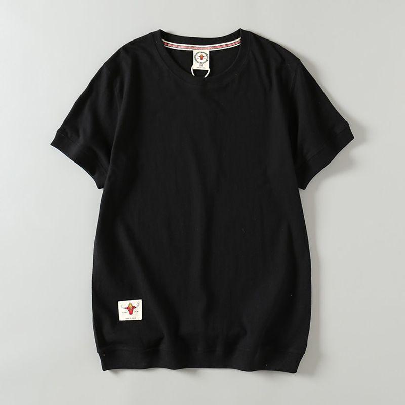 Foreign Trade Export Cotton Sanding Retro Short Sleeve T-shirt