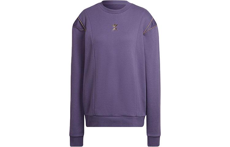 Adidas Originals Sweatshirts Women s Purple Crew Neck Moderate Regular HG6687 32
