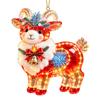 Shining Goat Pendant 2D Flat Animal Hanging Decoration New Christmas Tree Ornament  Bag Charms
