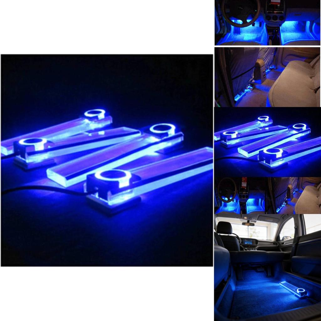 Automotive Interior Led Atmosphere Light Kit With Blue Glow For All Vehicles