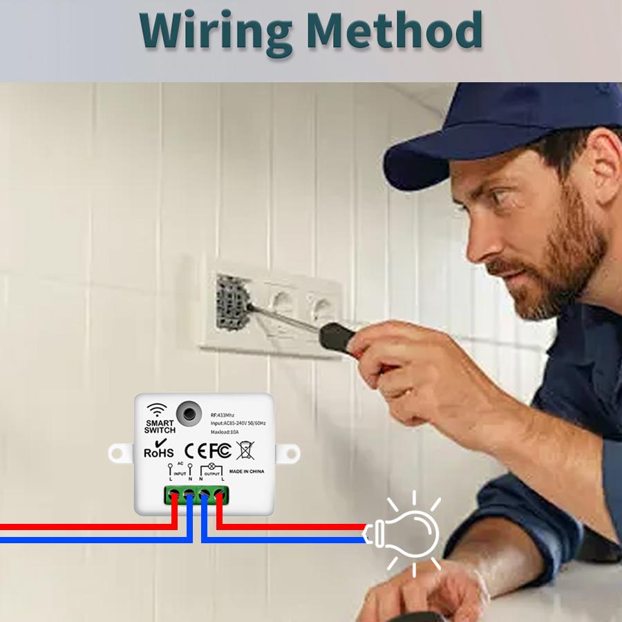 RF 433Mhz Universal Wireless Remote Control Light Switch 10A 110V 220V Relay Receiver 1/2/3 Gang Wall Panel Switch For LED Lamp