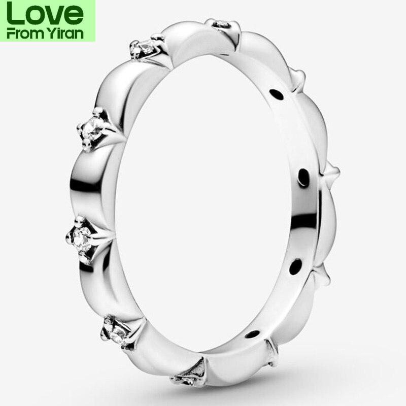Latest Sterling Tone Women Pan Finger Ring Shiny Petals With Crystal Stone Cubic Zircon Rings Wedding Occasion Party Event Wedding Occasion