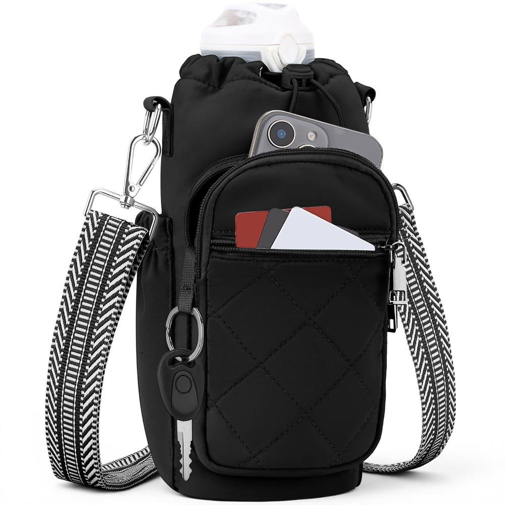 Large Capacity Water Bottle Holder RFID Blocking Mobile Phone Bag New Sling Purses  Gym Accessories